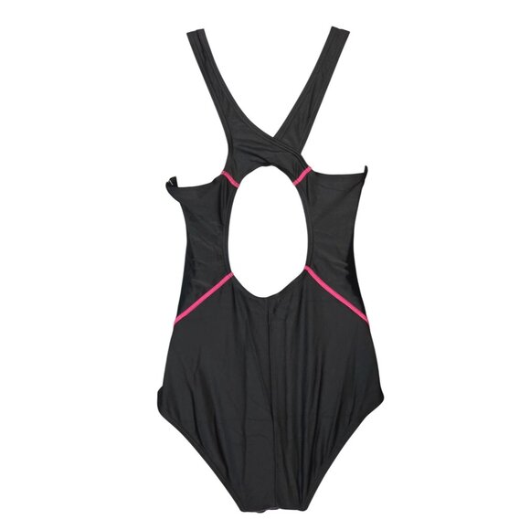 Charmo Womens One-Piece Athletic Swimsuit Med UPF 50+ Pink Geometric Design - Picture 9 of 9